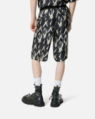 Printed Bermuda shorts with elasticated waist