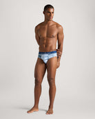 Slip vita bassa in cotone pettinato fantasia denim UnderwearIntimo