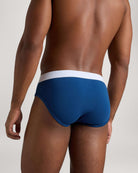 Slip vita bassa in cotone pettinato fantasia denim UnderwearIntimo