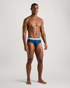 Slip vita bassa in cotone pettinato fantasia denim UnderwearIntimo