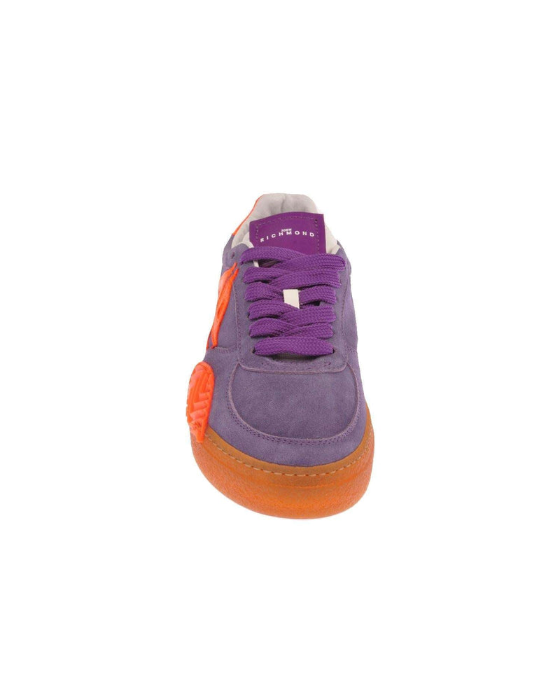 Suede leather sneakers with logo
