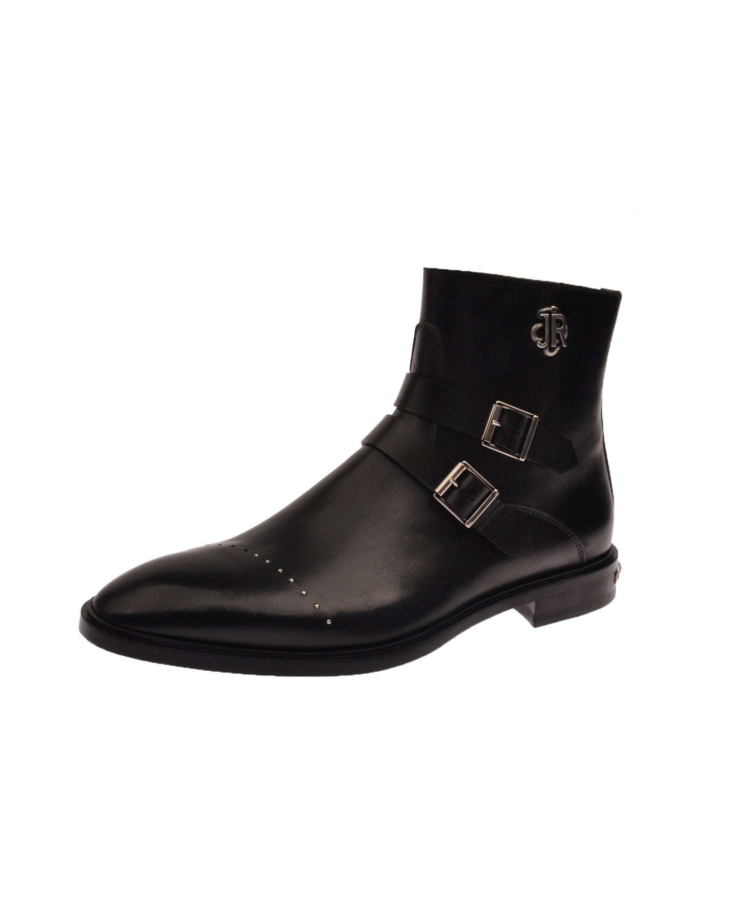 Stivaletti neri con doppia fibbia Scarpa