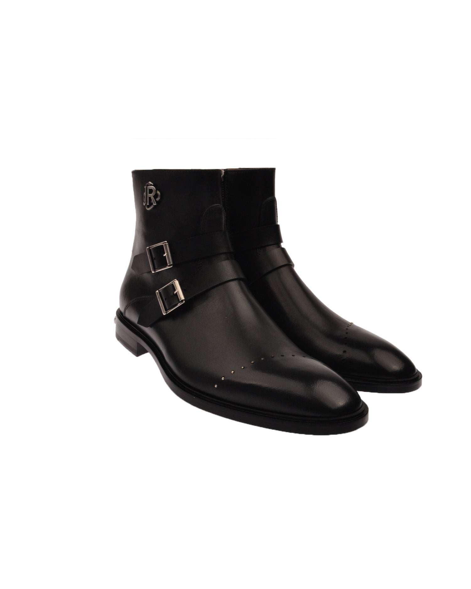 Stivaletti neri con doppia fibbia Scarpa