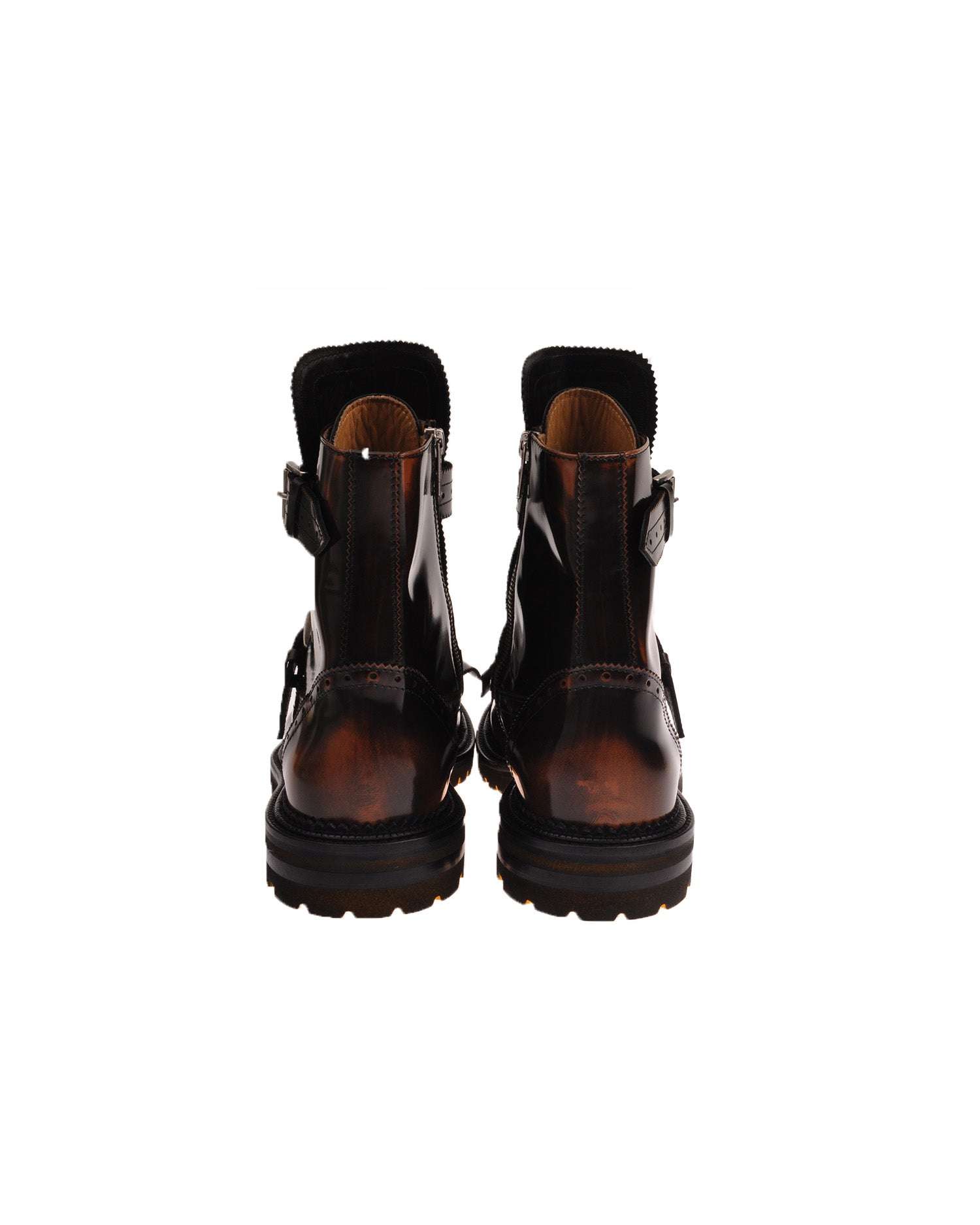 Stivaletto con fibbie e punta decorata Scarpa