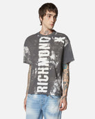 Short-sleeved T-shirt with vintage effect print and T-shirt logo