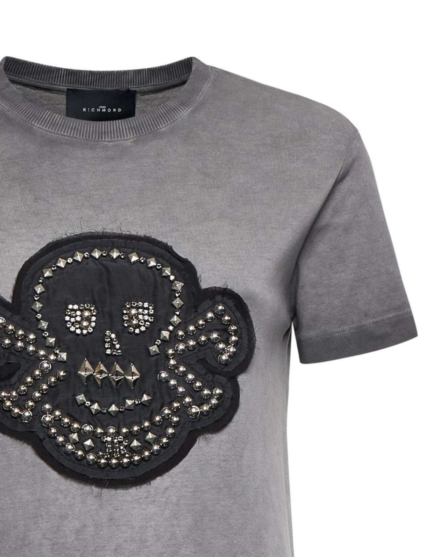 T-shirt con Applicazione Teschio T-Shirt