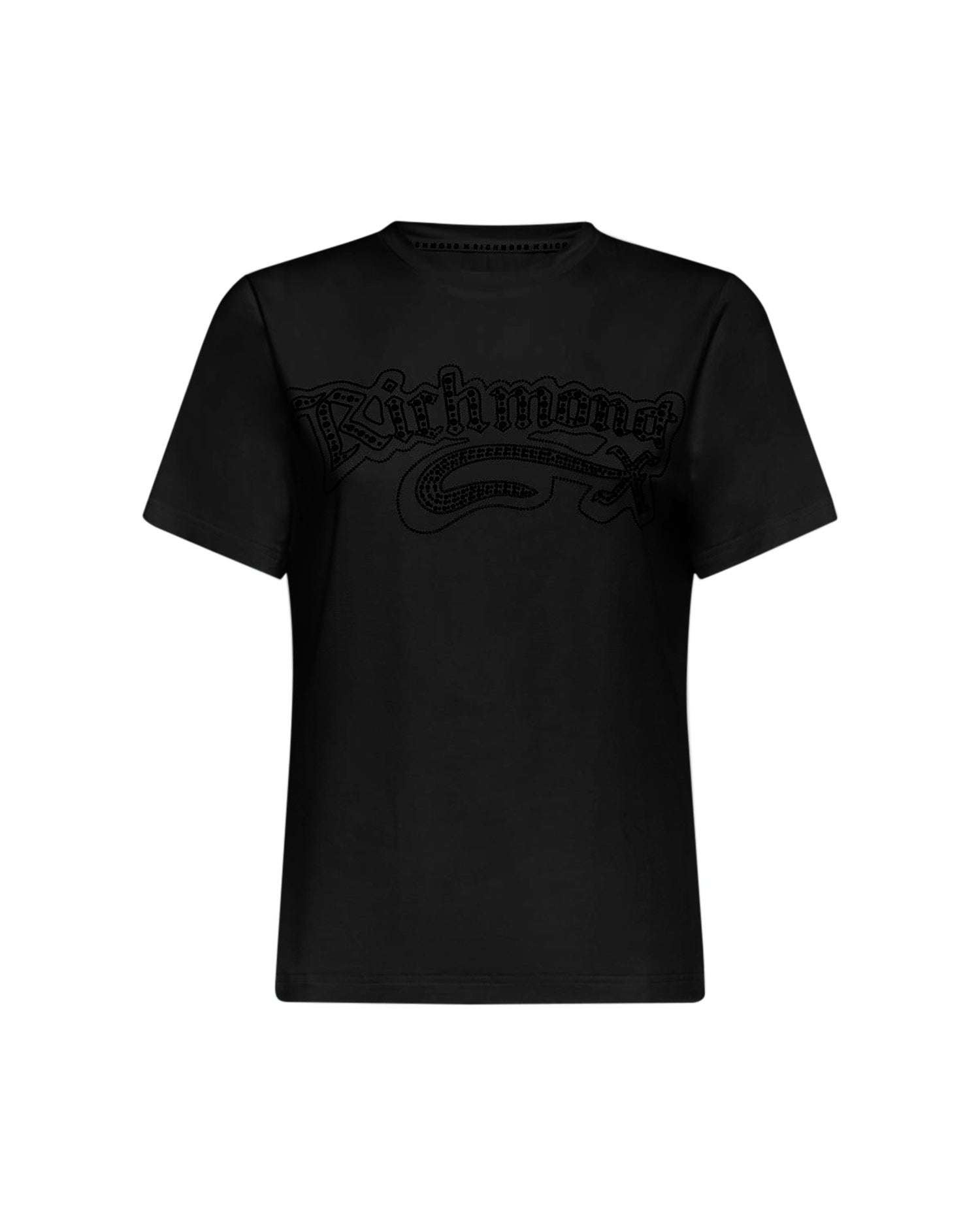 T-shirt con Logo Frontale Decorativo &amp;ndash; Stile Casual Contemporaneo T-Shirt