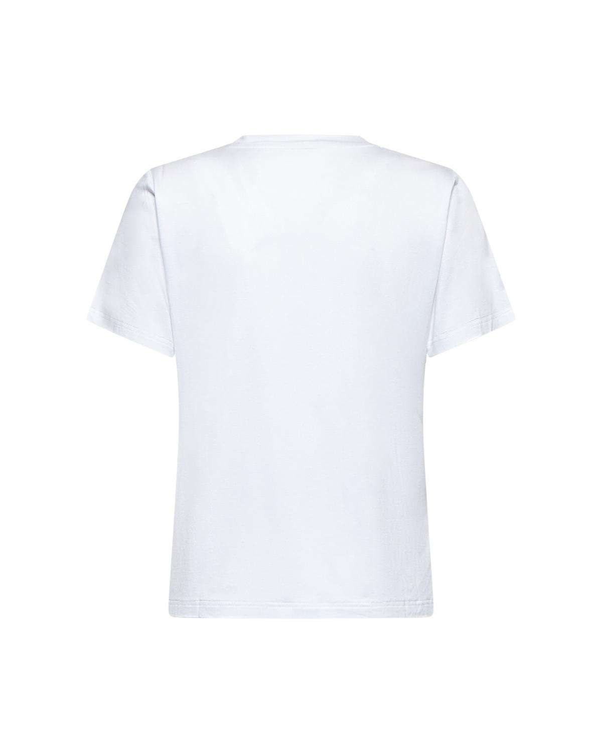 T-shirt con Logo Frontale Decorativo &ndash; Stile Casual Contemporaneo T-Shirt