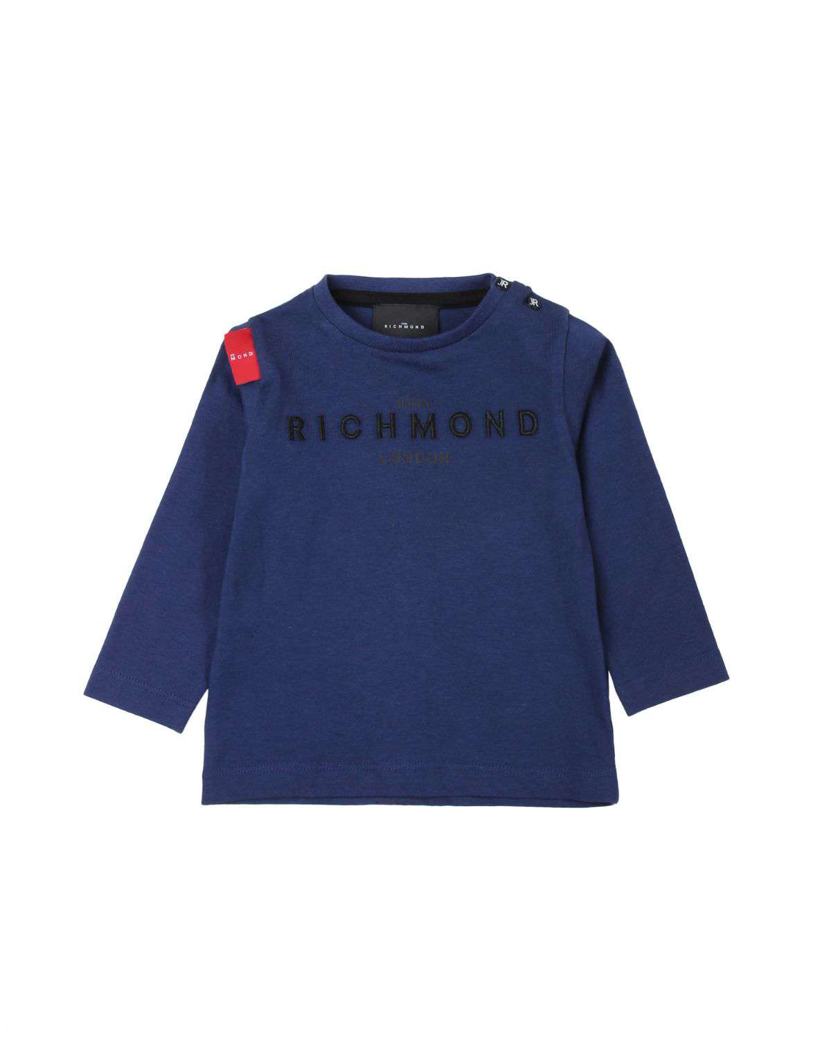 Regular t-shirt with contrasting logo on the front