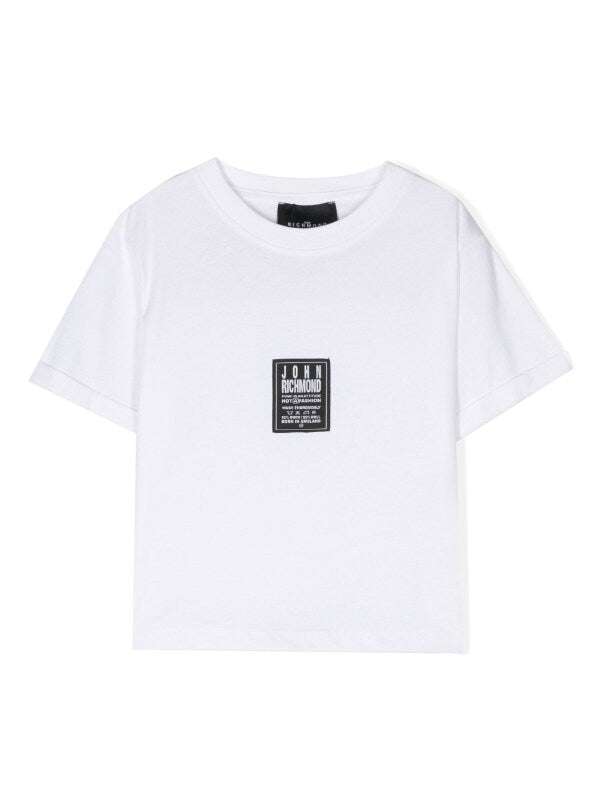 T-shirt con logo stampato sul davanti e scritta sul dietro