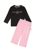 T-shirt con maniche lunghe e logo Set