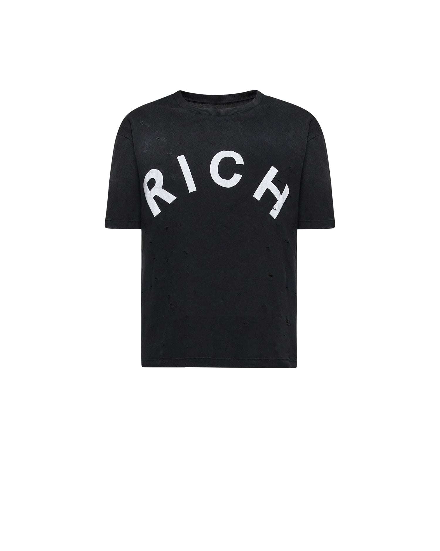 T-shirt con Scritta Applicata T-Shirt