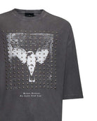 T-shirt con stampa con borchie T-Shirt