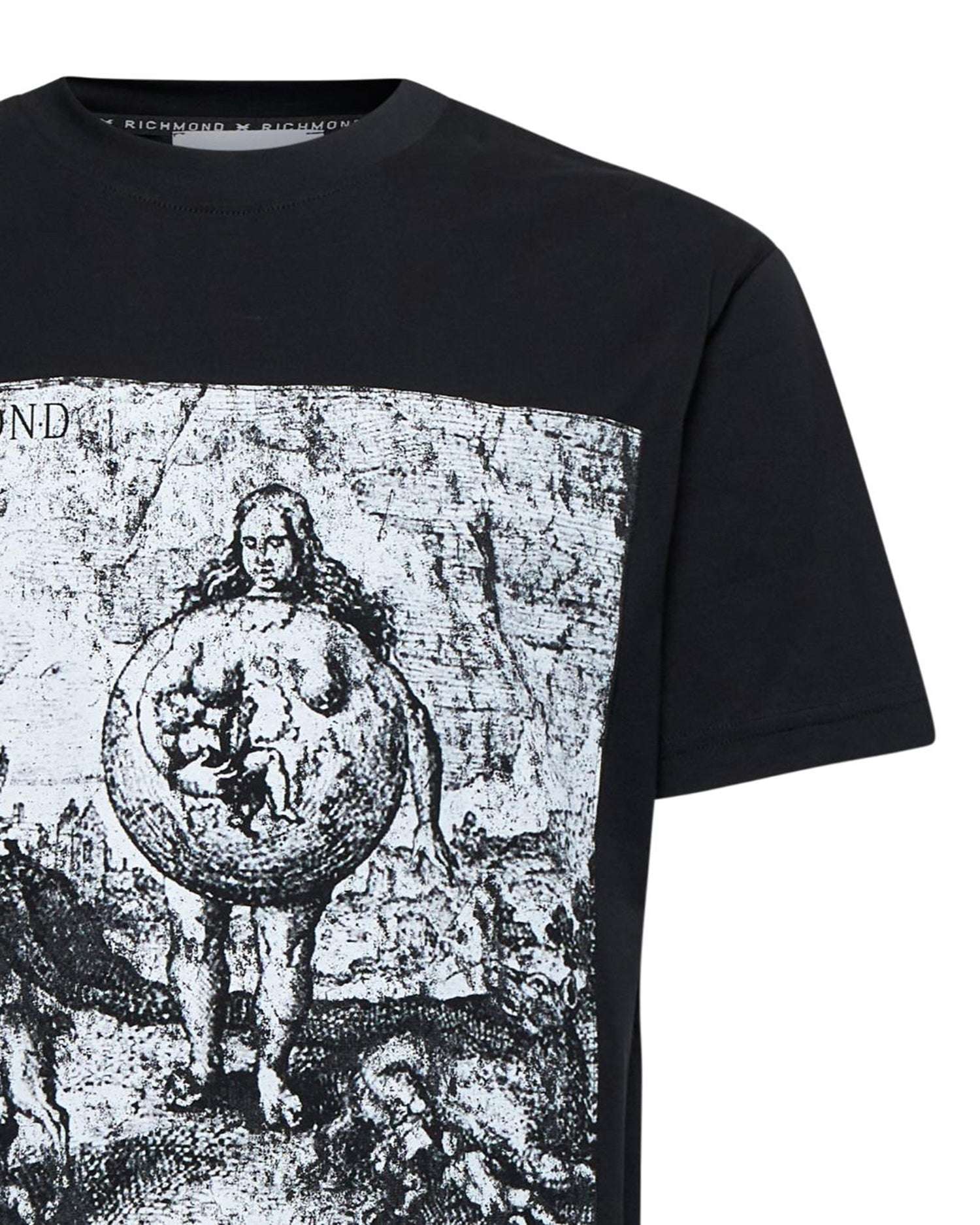 T-shirt con stampa grafica artistica frontale T-Shirt