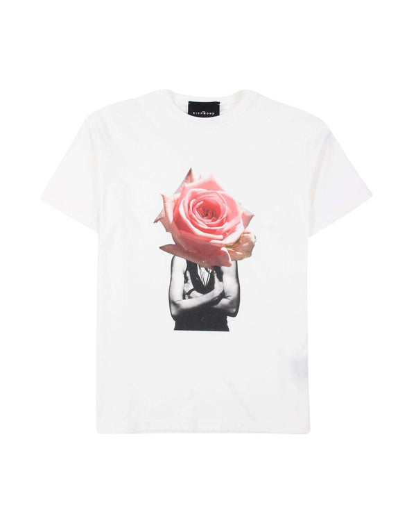 CottonT-shirt with "rose" decorative print