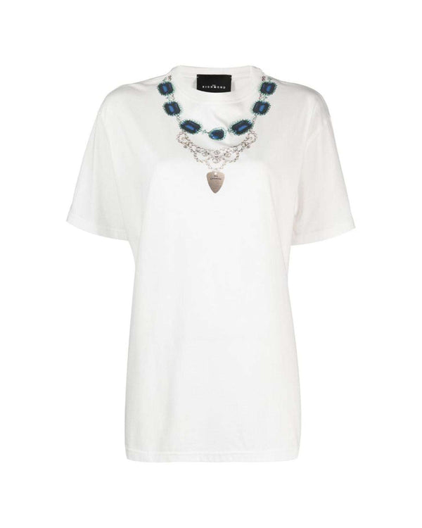 T-shirt with "necklace" decorative print