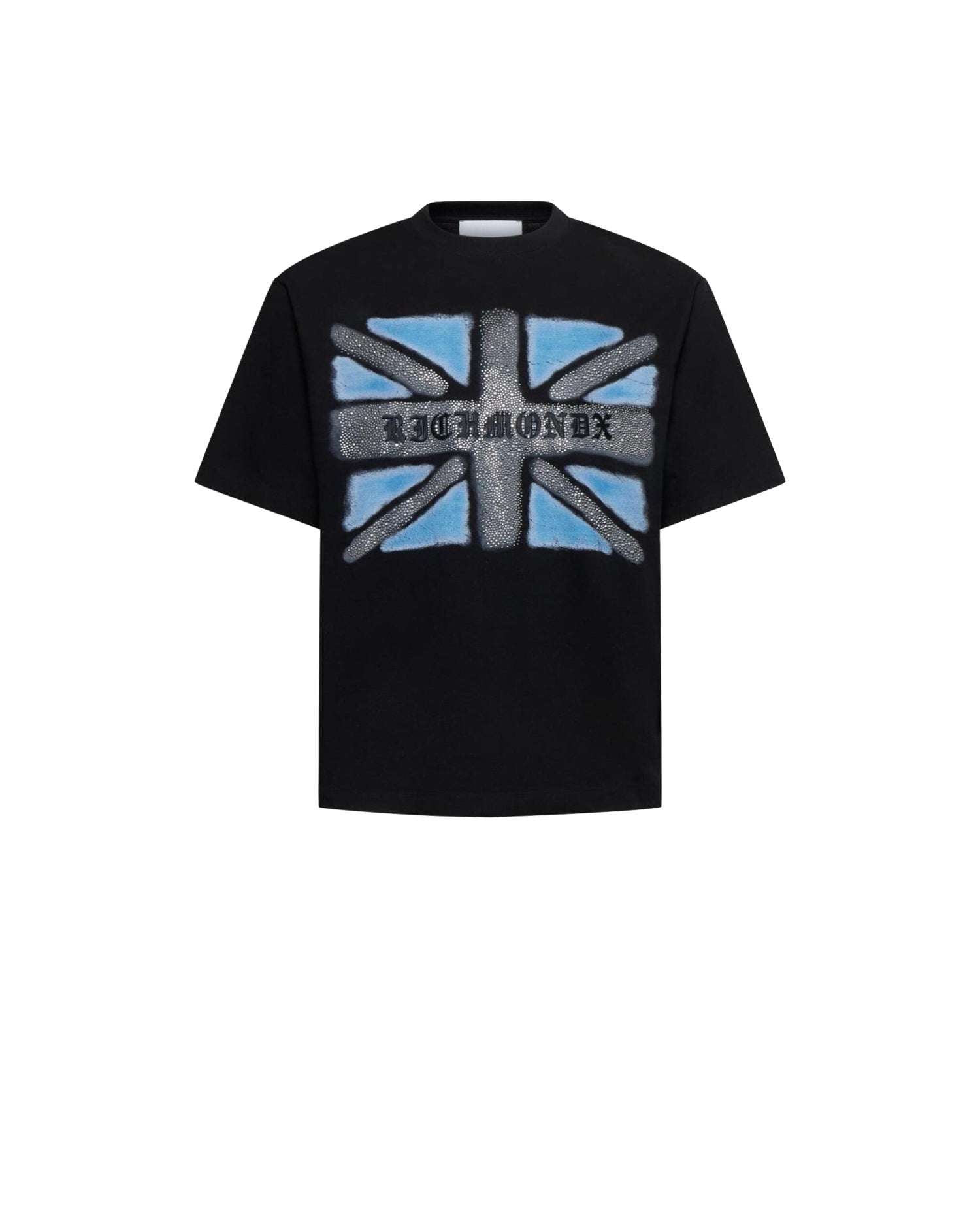 T-shirt con stampa Union Jack sfumata e logo Richmond T-Shirt