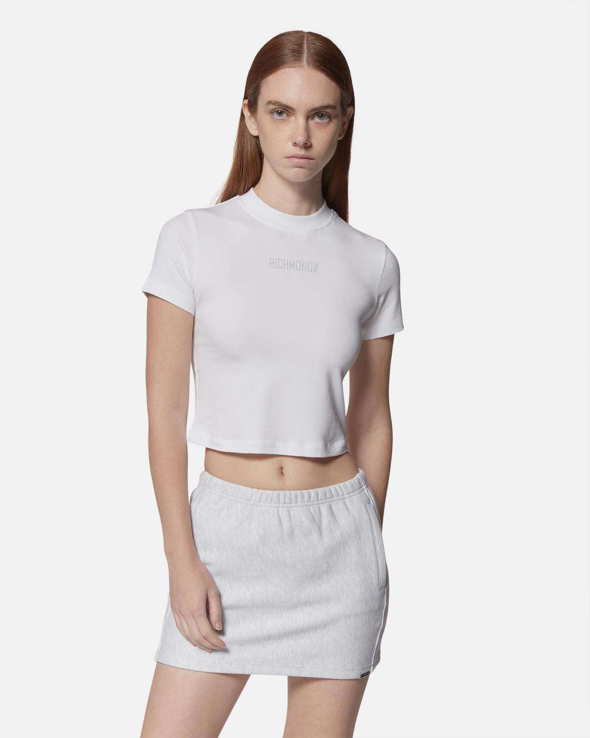 T-shirt crop con logo T-shirt