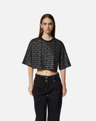 T-shirt cropped con logo all-over Richmond T-shirt