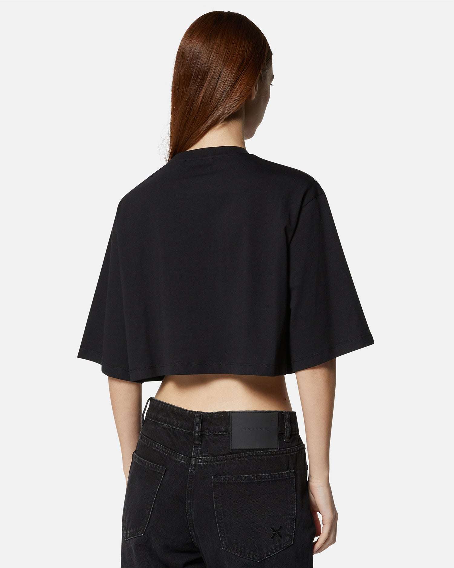 T-shirt cropped con logo all-over Richmond T-shirt