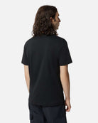 T-shirt nera con logo ricamato T-shirt