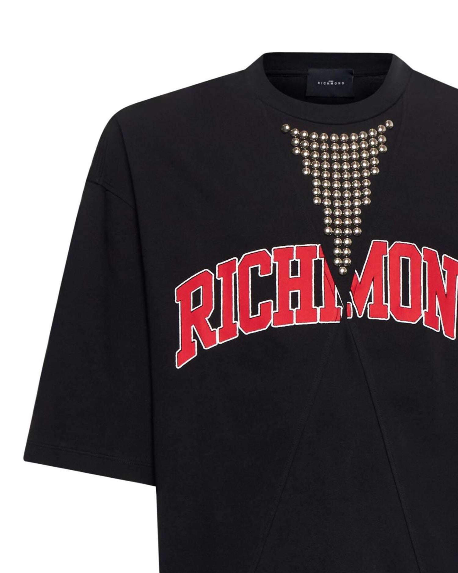 T-shirt nera con stampa "RICHMOND" T-Shirt