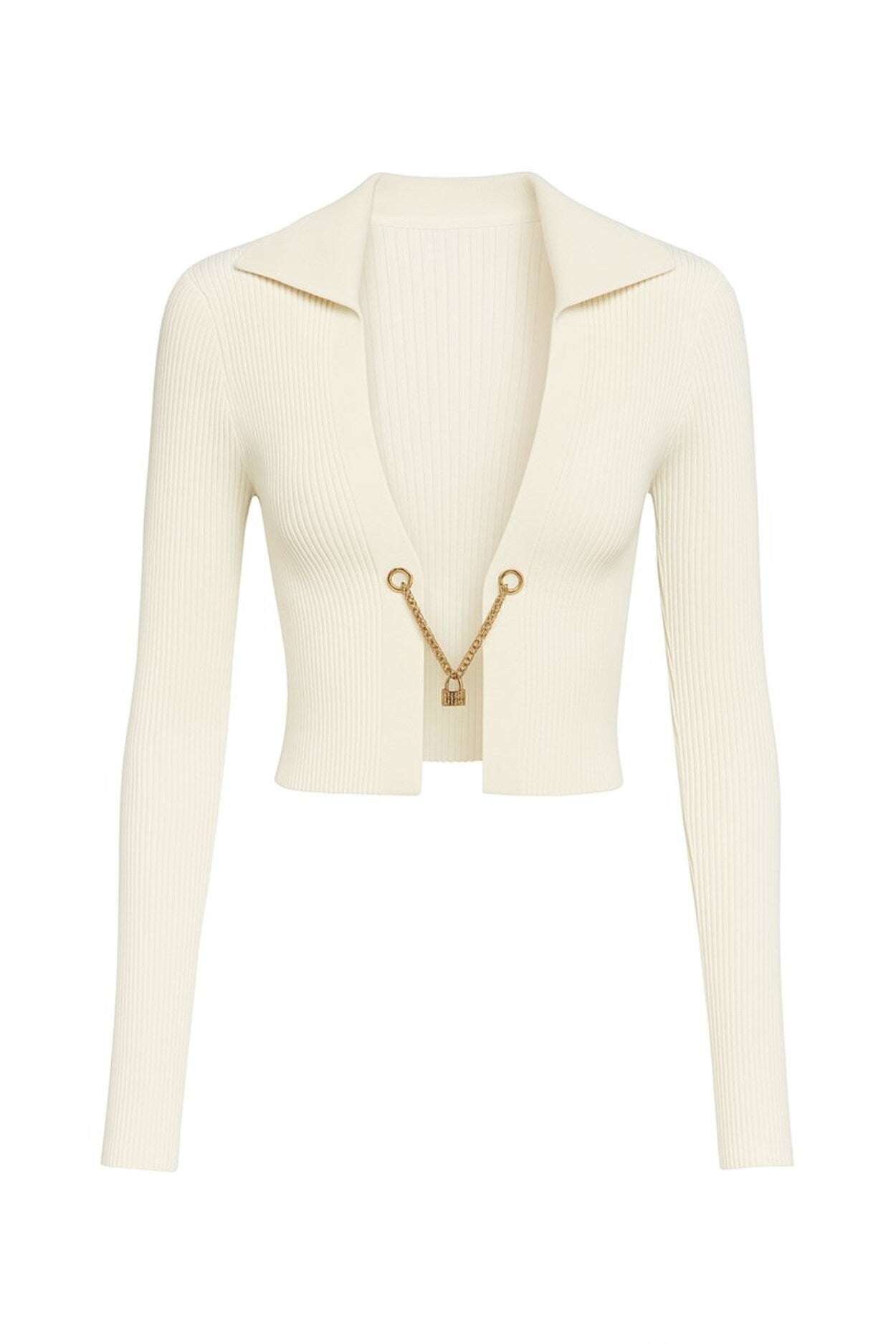 Top con Scollo Profondo e Chiusura Metallica Frontale CARDIGAN