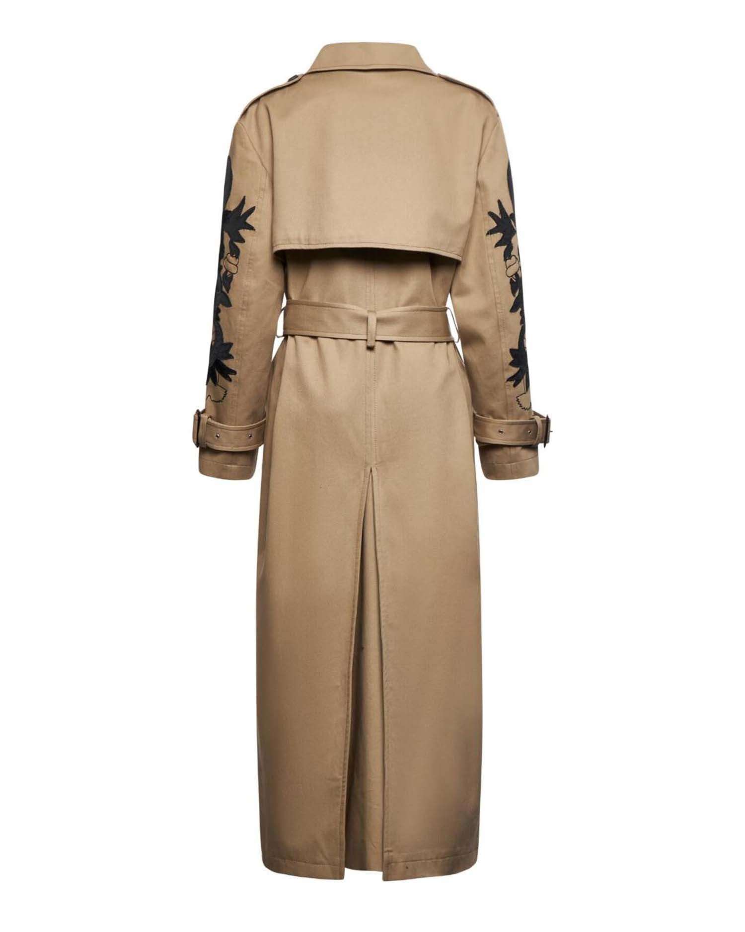 ジャケット・アウター S stand embroidery trench S stand embroidery trench Trench coat with graphic embroidery on