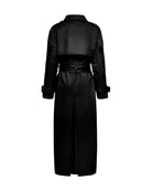 Trench con Ricamo Grafico sulle Maniche Capispalla