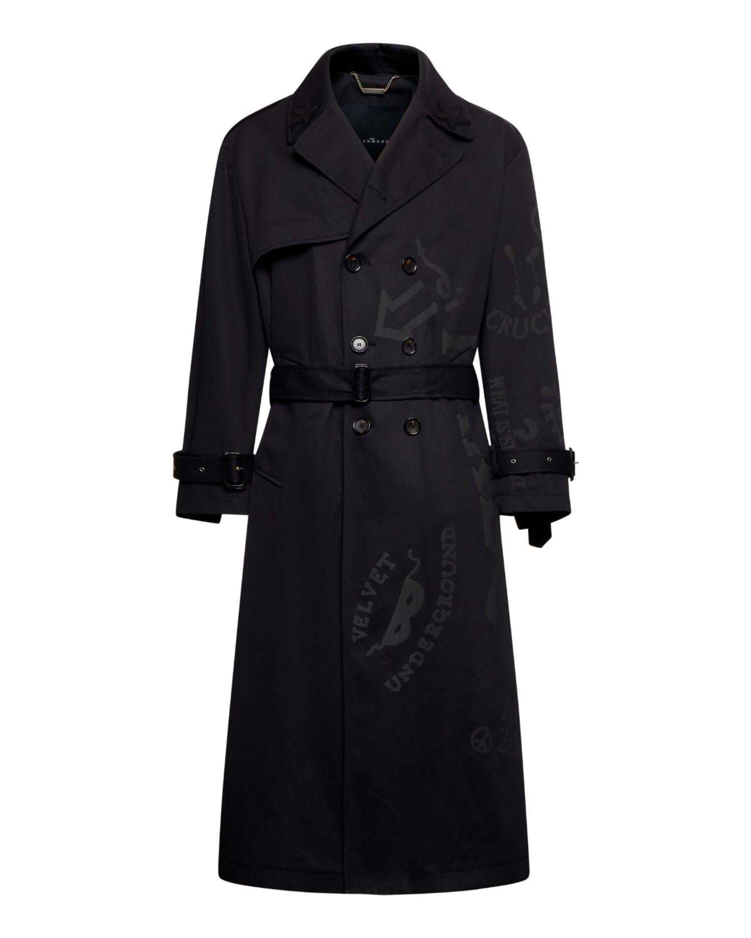 Trench lungo doppiopetto con cintura Capispalla