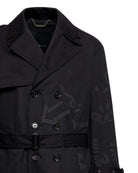 Trench lungo doppiopetto con cintura Capispalla