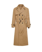 Trench lungo doppiopetto con cintura Capispalla