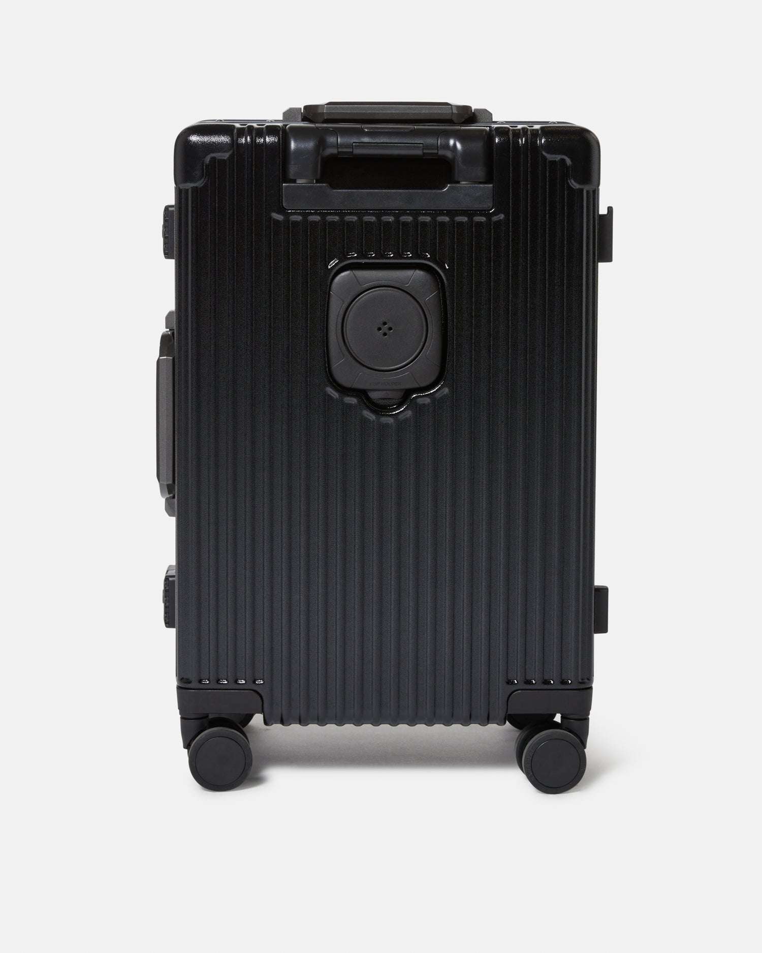 Trolley rigido nero con logo Richmond X