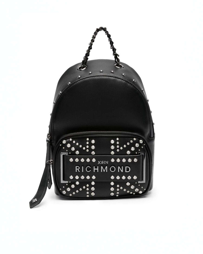 Backpack with logo and studs
