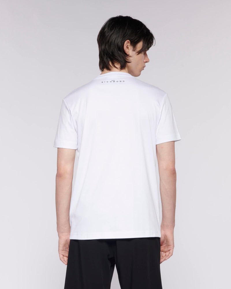 REGULAR T-SHIRT WITH CONTRASTING PRINT AND LOGO