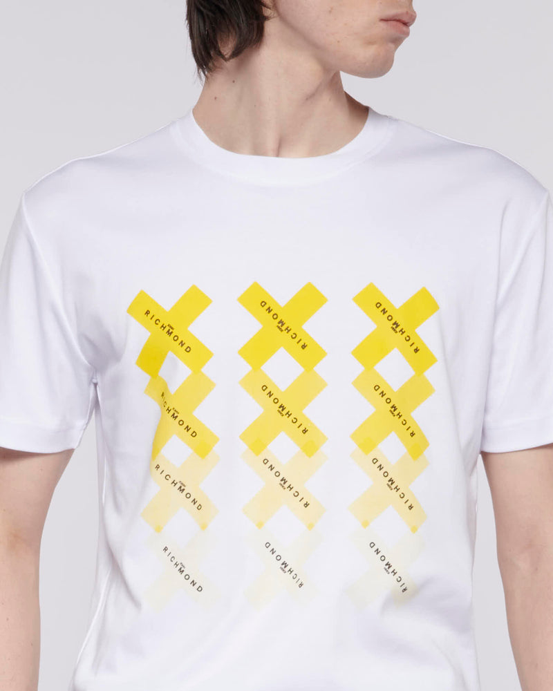 T-shirt Regular con stampa a contrasto e logo