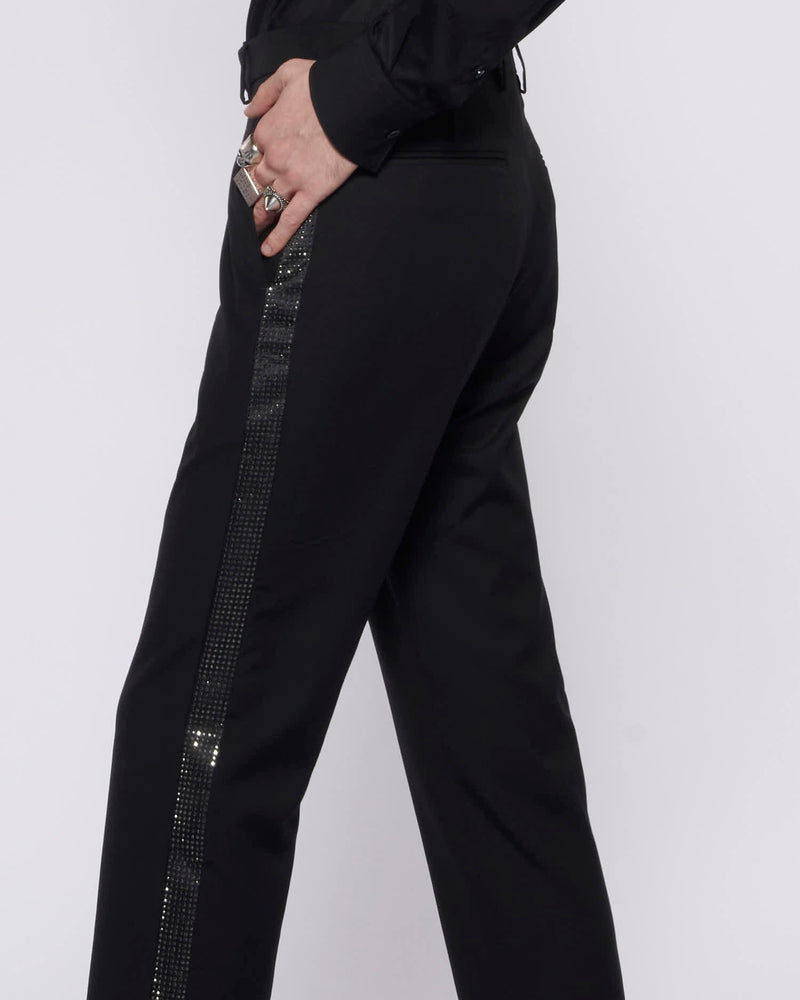 TROUSERS WITH SEQUIN BAND