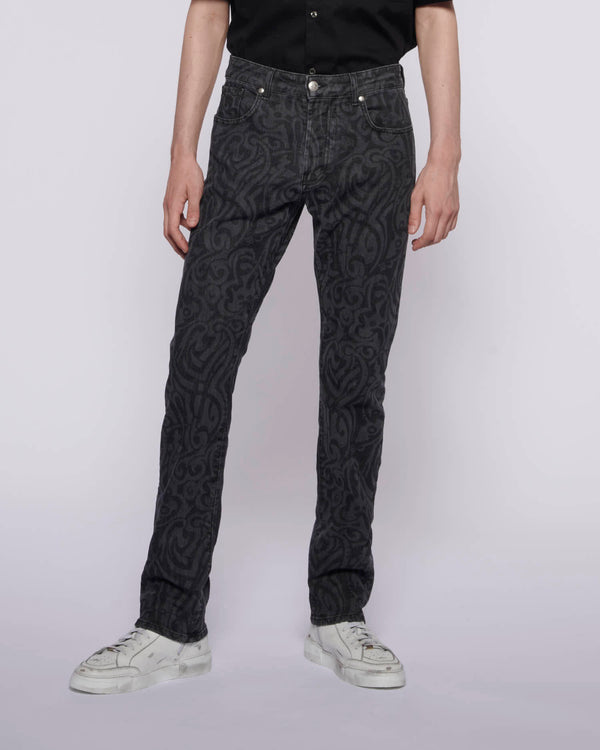 SLIM JEANS WITH A PATTERN