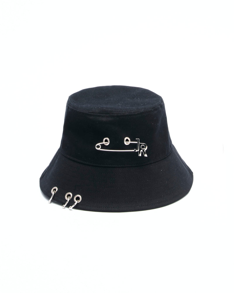 HAT WITH DECORATIVE PINS