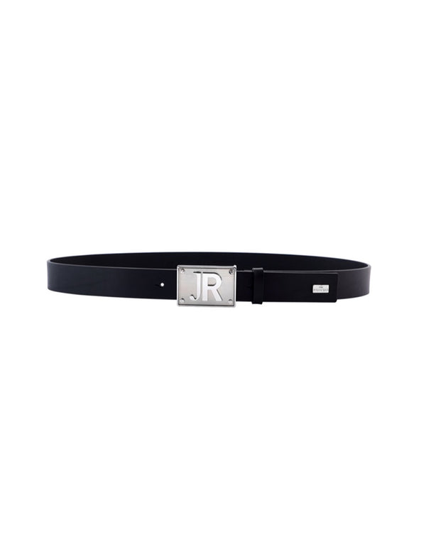 LEATHER BELT WITH RECTANGULAR BUCKLE