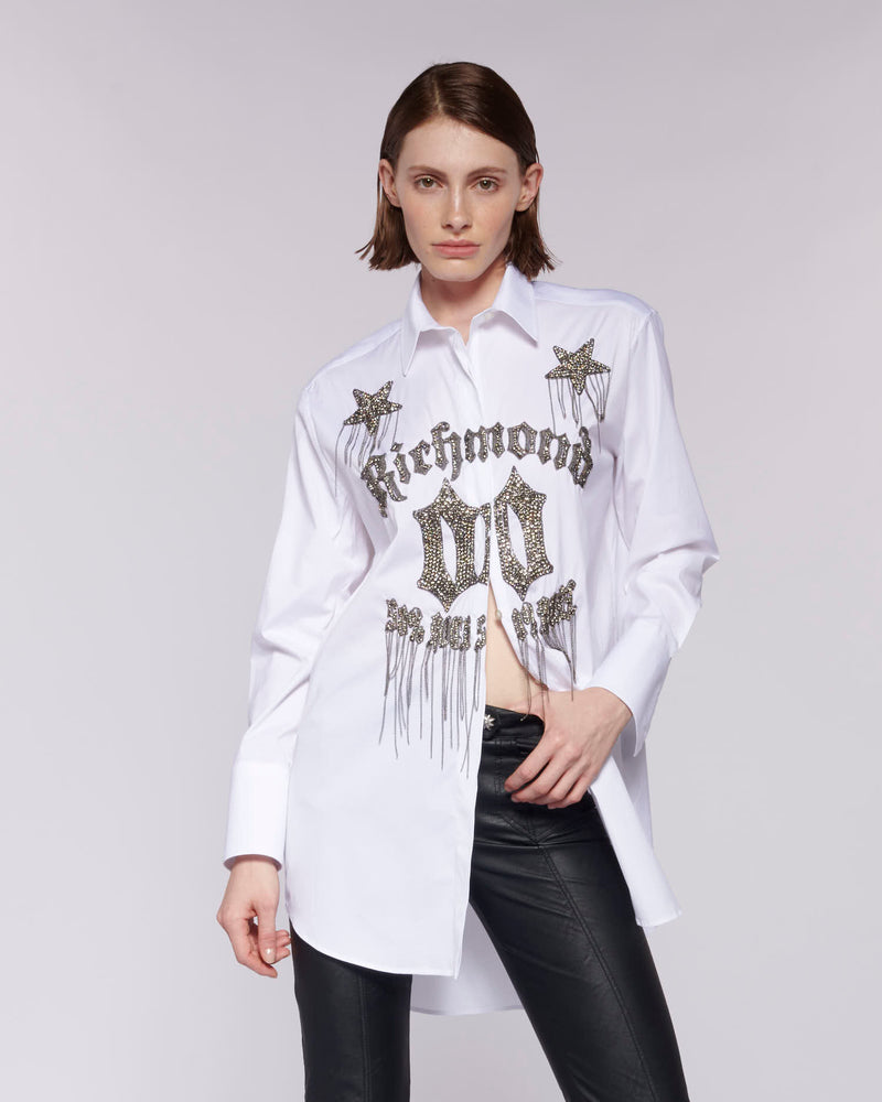SHIRT WITH SEQUIN LOGO AND PRINT