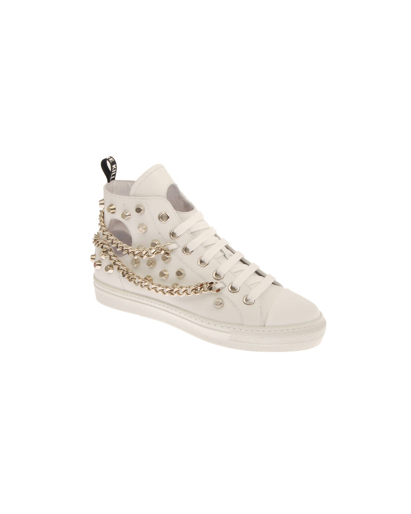 ANKLE SNEAKERS WITH METALLIC DETAILS
