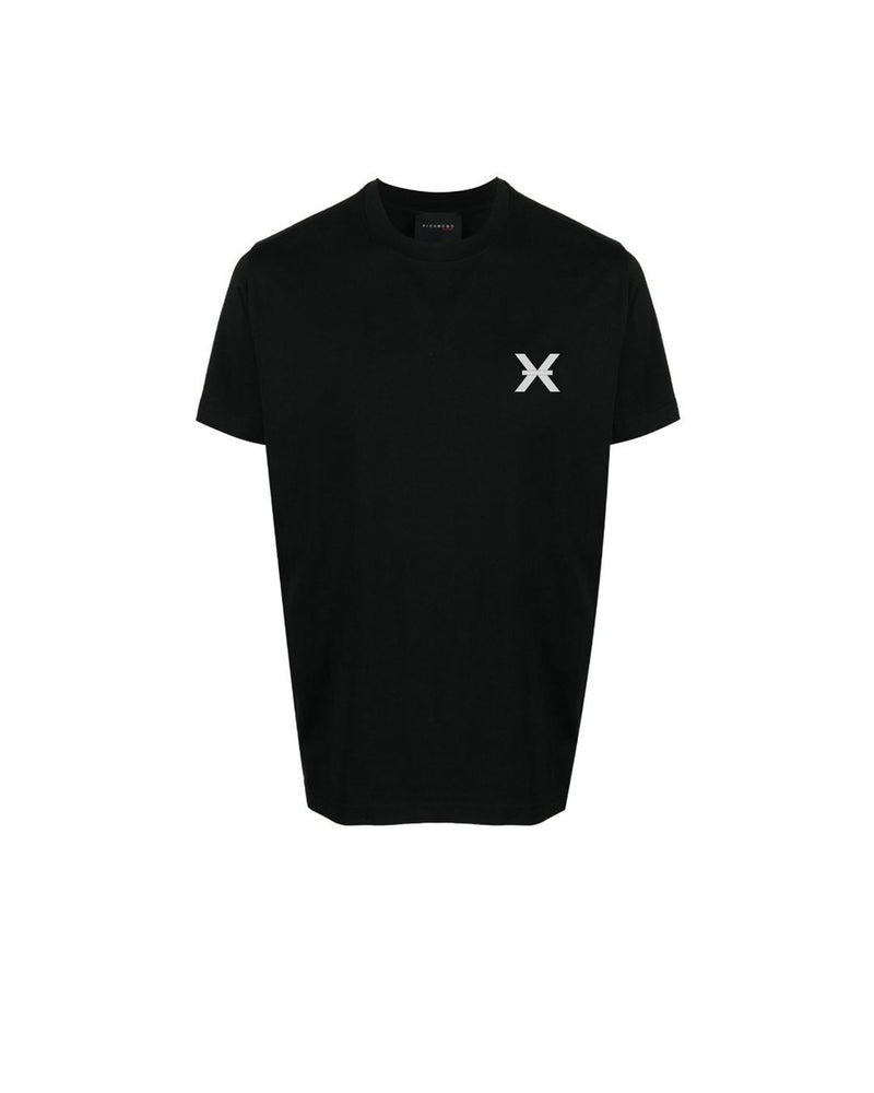 T-SHIRT WITH CONTRASTING LOGO AND PRINT