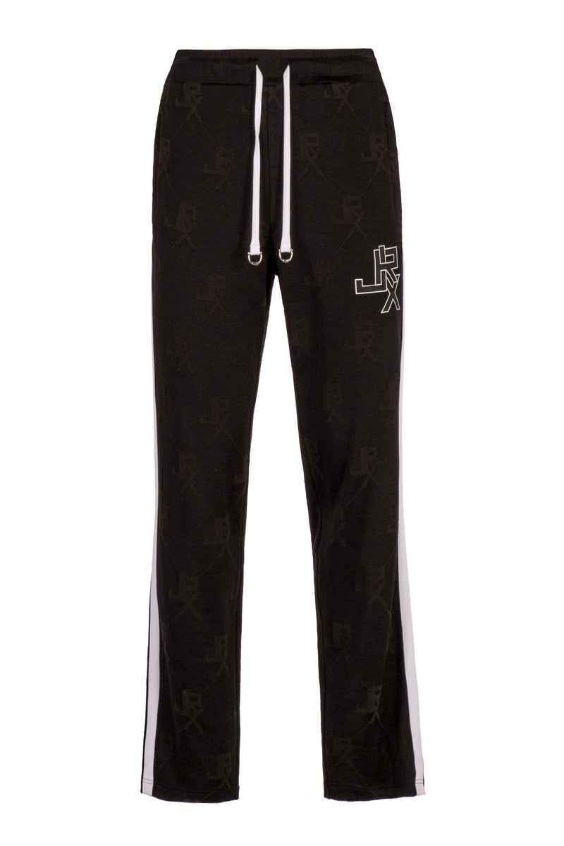JRS LOGO ALL OVER PRINTED JOGGING PANTS WITH SIDE BAND