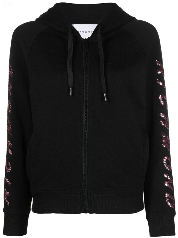 HOODIE WITH WRITING ON THE SLEEVES