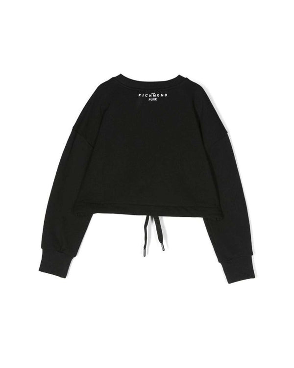 SWEATSHIRT WITH CONSTRASTING PRINT ON THE FRONT
