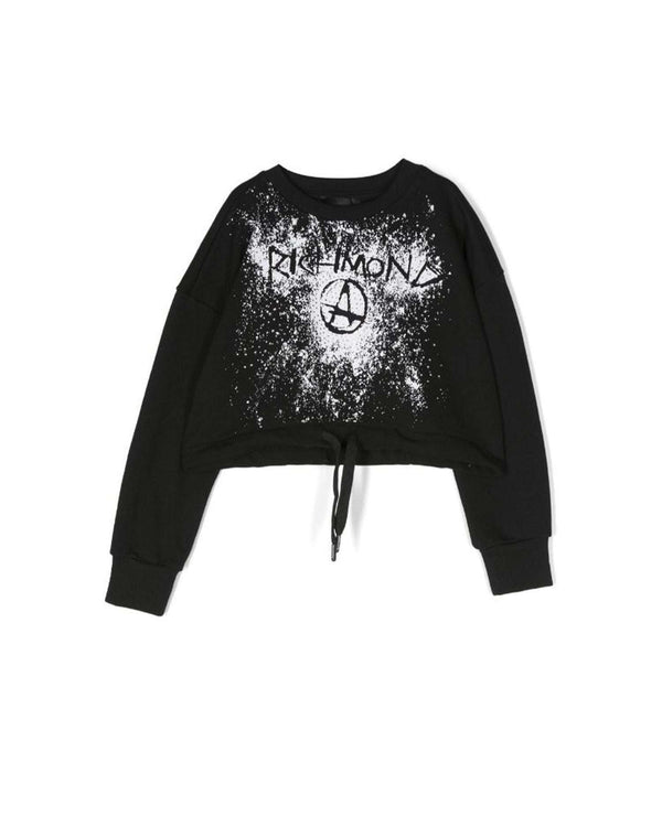 SWEATSHIRT WITH CONSTRASTING PRINT ON THE FRONT