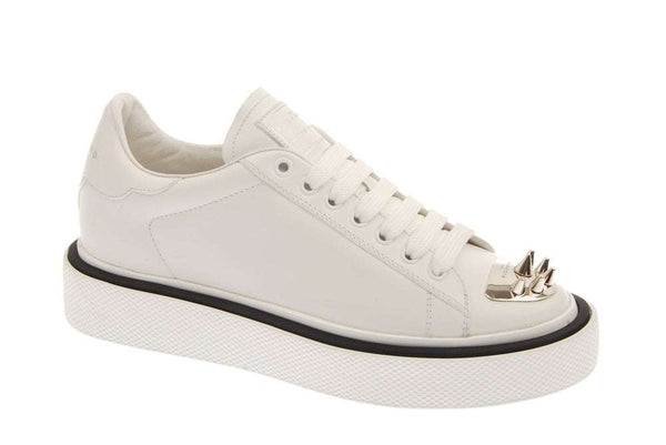 Leather sneakers with studs