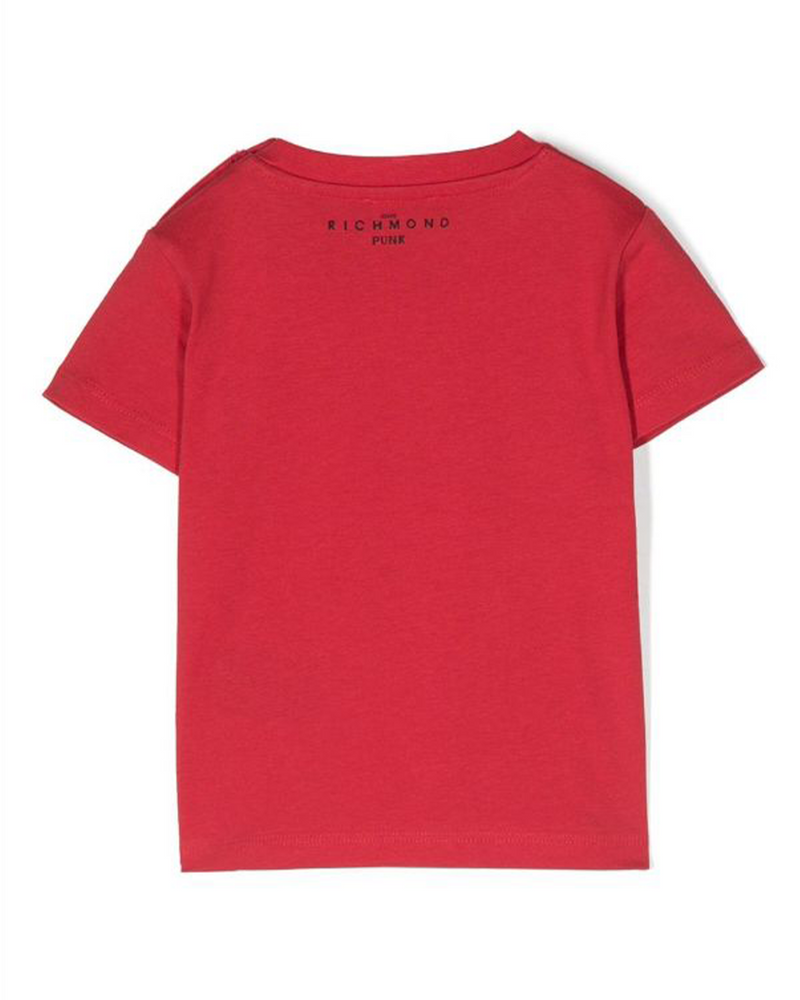 T-SHIRT WITH LOGO ON THE FRONT AND BUTTONS ON THE SHOULDER
